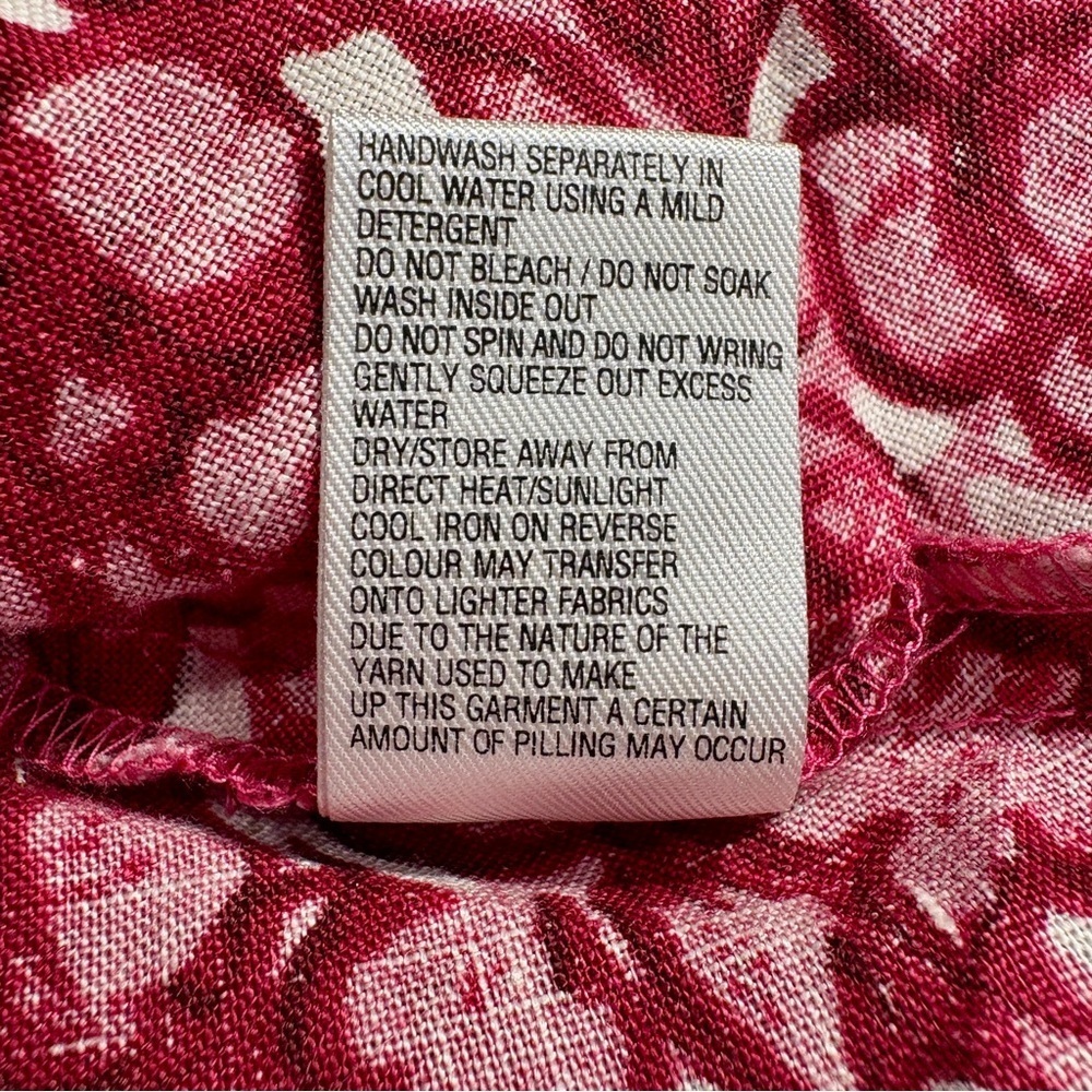 EAST Floral Linen A-Line Midi Dress Size 16 - Picture 8 of 8